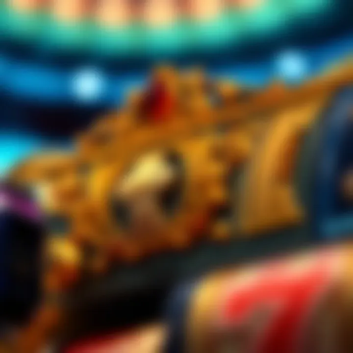 Close-up of key features in the Golden Fortune slot