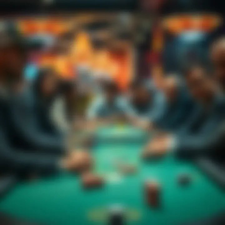 Diverse Poker Players in Action Diverse poker players engaged in a game