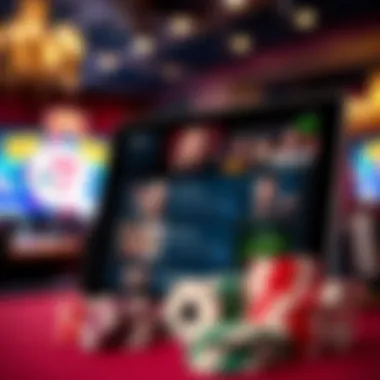 Features of the Betway app displayed on a tablet