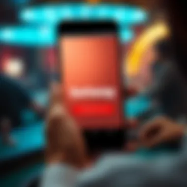 Downloading the Betway app on a smartphone