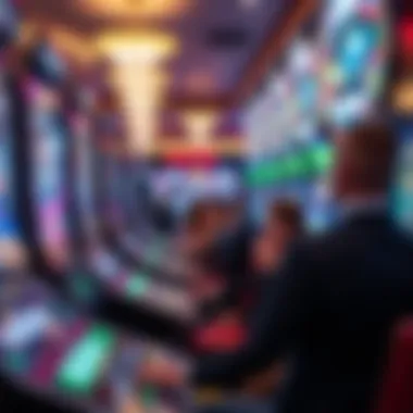 User interacting with digital gaming options at Caesars Com Linq