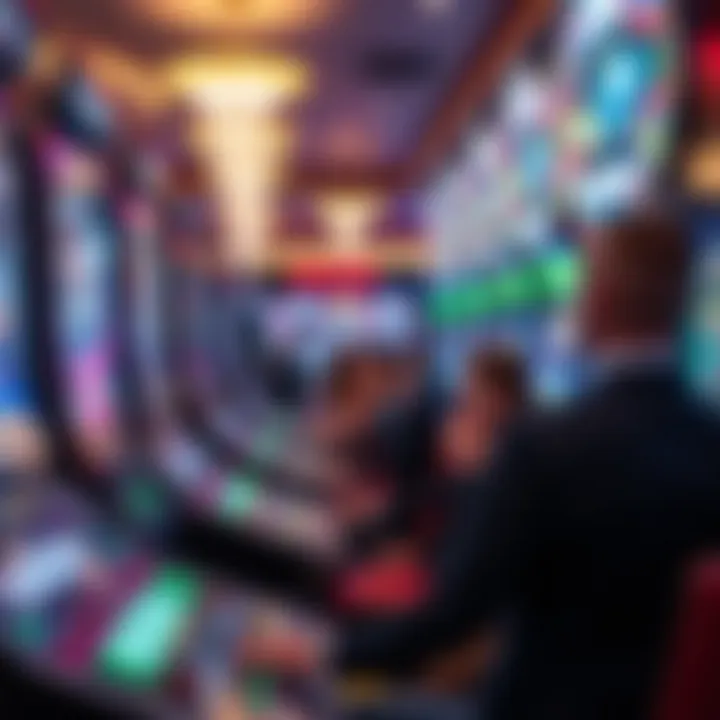 User interacting with digital gaming options at Caesars Com Linq