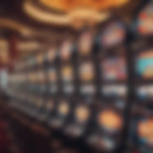 Vibrant display of slot machines at Carnival Magic Casino