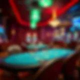 Interior view of Casino AZ Poker Room showcasing gaming tables