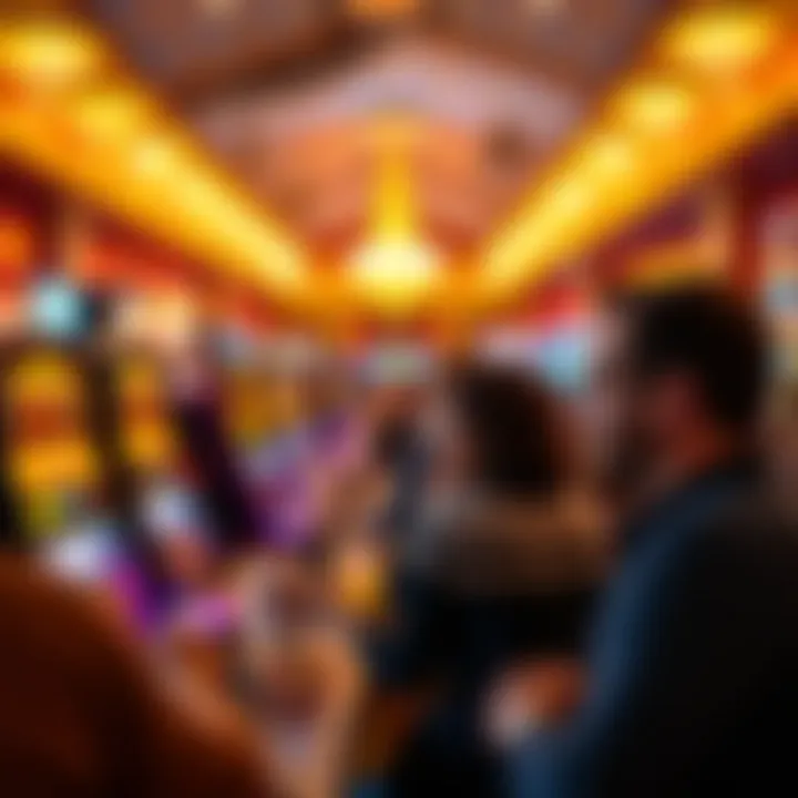 Engagement and Entertainment at the Casino View of patrons enjoying entertainment and gaming options at the casino