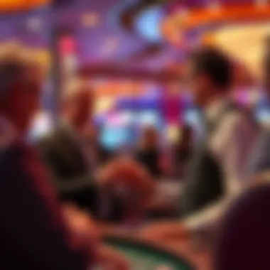 Casino host interacting with guests, exemplifying personalized service