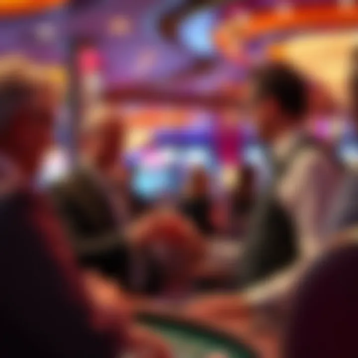 Casino host interacting with guests, exemplifying personalized service