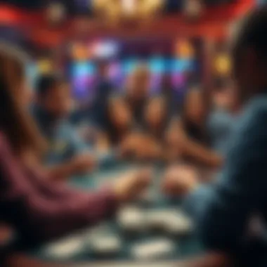 A group of friends enjoying a lively card game night