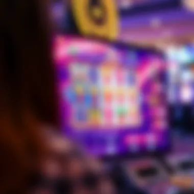 A digital screen showcasing an online slot game