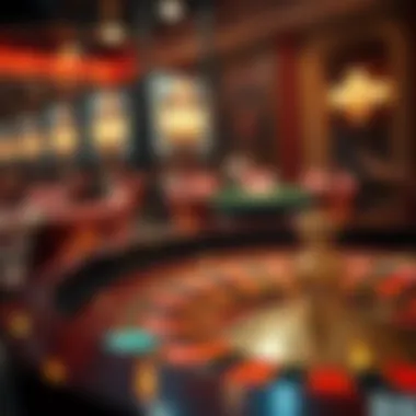 A stylish roulette wheel ready for a thrilling game