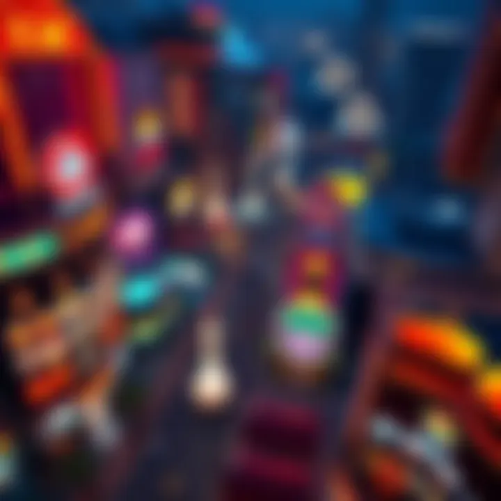 Vibrant Nightlife of Bangkok's Casino Scene An aerial view of Bangkok's vibrant nightlife showcasing casinos