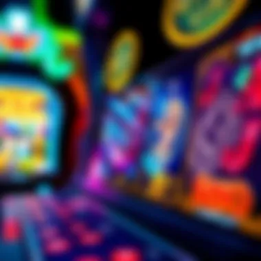 A close-up view of the game interface highlighting symbols and gameplay elements