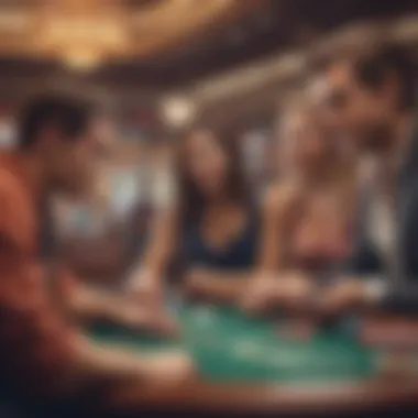 A group enjoying gaming activities at a casino