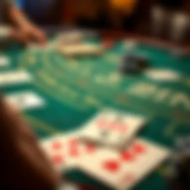 Strategizing in Blackjack A hand of blackjack cards laid out on a casino table