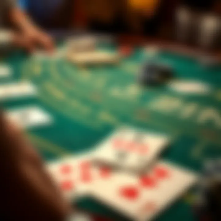 Strategizing in Blackjack A hand of blackjack cards laid out on a casino table