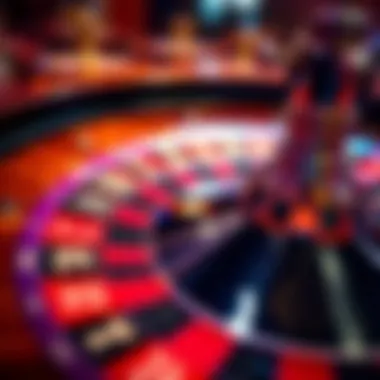 Roulette Wheel Winning Sections Close-up of a roulette wheel highlighting winning sections