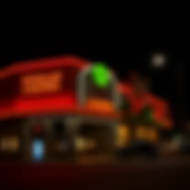 Puyallup Casino Under Night Lights Exterior view of a popular casino illuminated at night