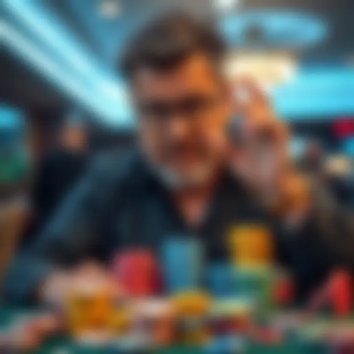 Enthusiast displaying a curated collection of rare clay chips.