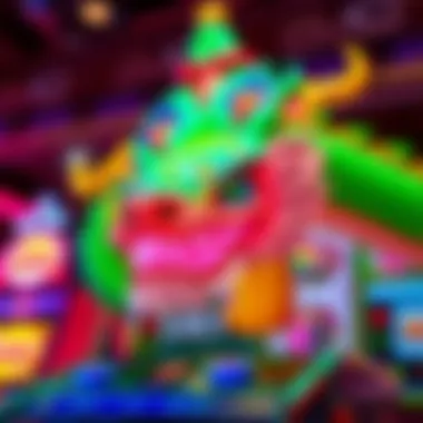 Vibrant Dragon Slot Machine Display A vibrant dragon slot machine display