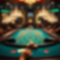 Strategic overview of a baccarat table setup