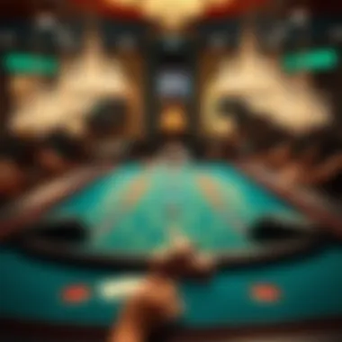 Strategic overview of a baccarat table setup