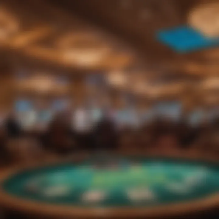 An inviting atmosphere of the Foxwoods casino floor.