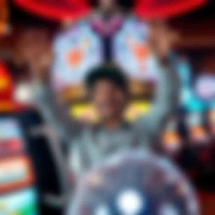 Celebrating Success in Slot Gaming A player celebrating a win at a virtual slot machine