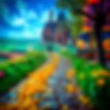 The iconic Yellow Brick Road in a vibrant slot game setting