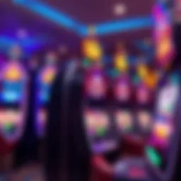 Exciting casino game moment with vibrant slot machines