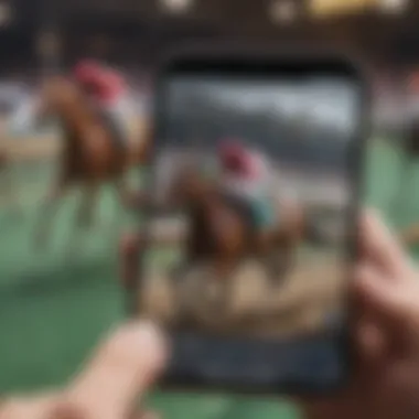 A smartphone displaying horse racing statistics and odds