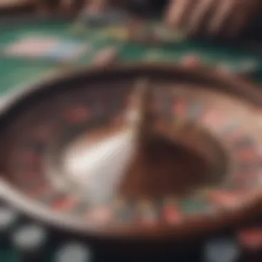 Exciting roulette wheel in action