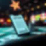 Digital lottery ticket on a smartphone screen