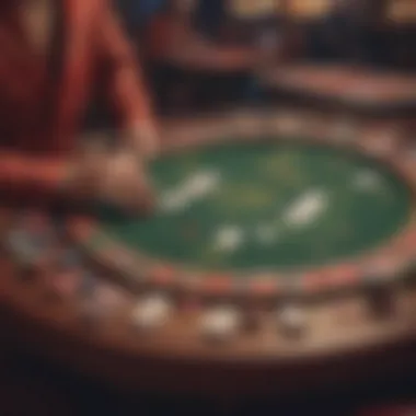 A vintage pai gow poker table showcasing its rich history.
