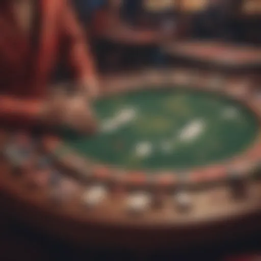 A vintage pai gow poker table showcasing its rich history.