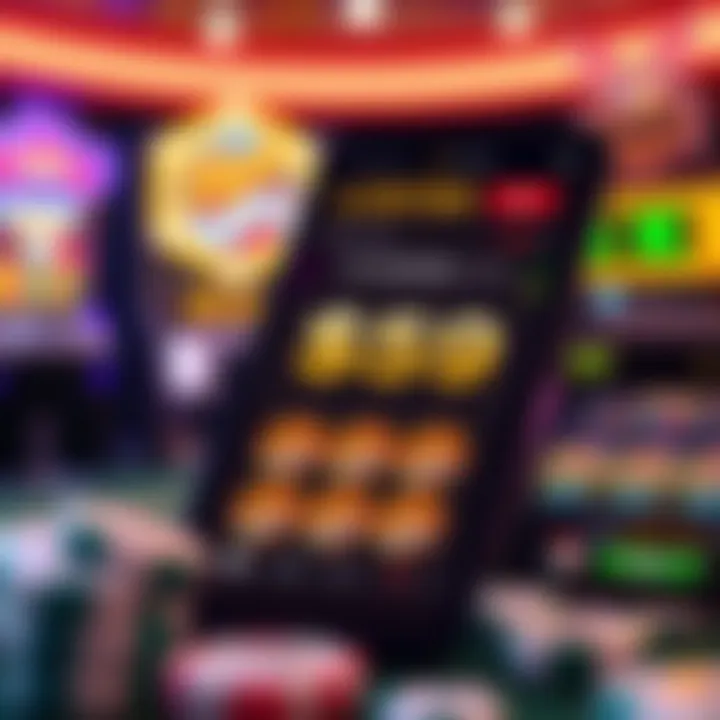 Visual representation of digital lottery app interface