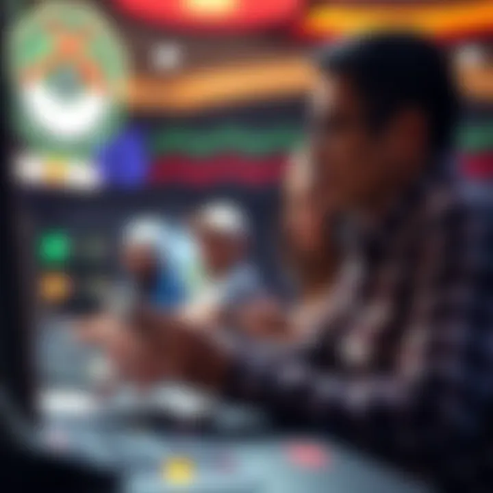 Conceptual image capturing the excitement of online gambling