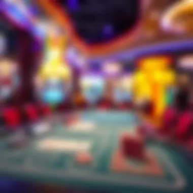 Gaming table with vibrant atmosphere