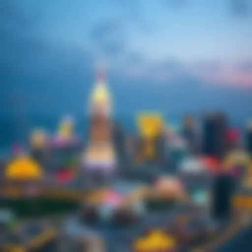 Panoramic view of Atlantic City skyline