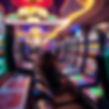 Excitement on the Gaming Floor Vibrant gaming floor filled with excitement and entertainment