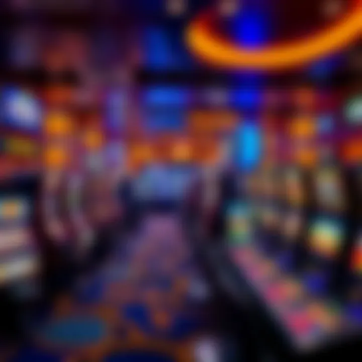 Interior gaming floor filled with vibrant slot machines and table games
