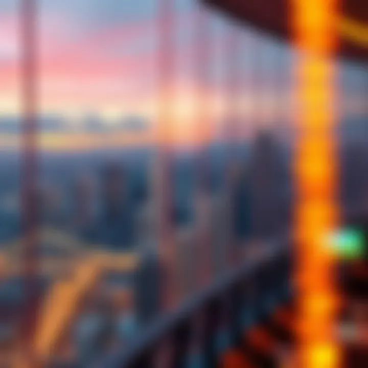 Scenic view of Pittsburgh skyline from the casino's observation area
