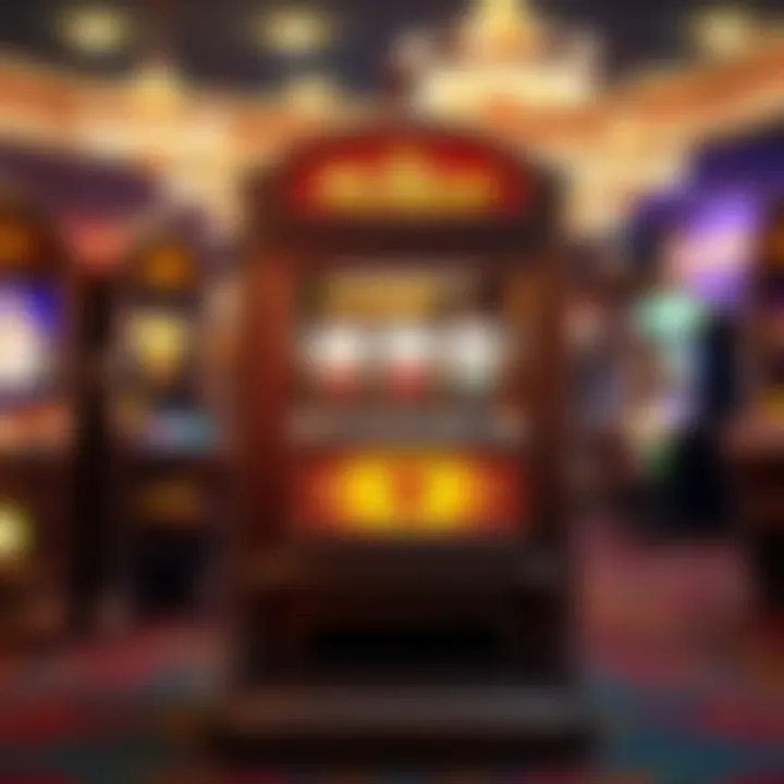 Classic Slot Machine Design An intricate design of a classic slot machine featuring vintage elements