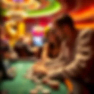 Winning Moment at Online Casino A celebratory moment of a player winning at an online casino.