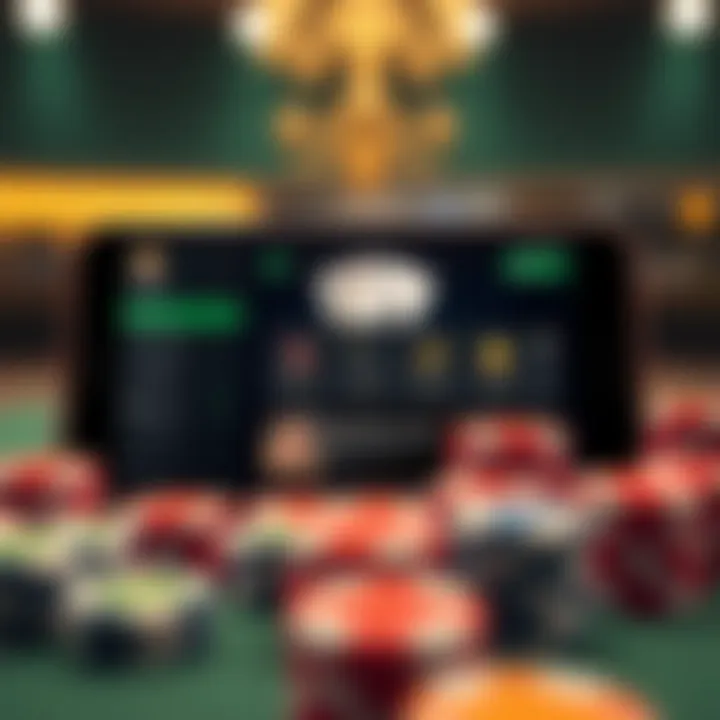 Poker App Interface User interface of a popular poker app