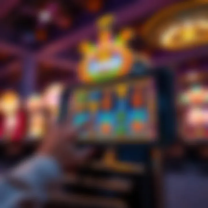 Slot Machine Excitement Exciting slot machine gameplay on mobile device