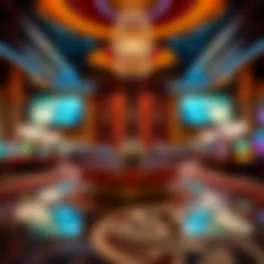 Luxurious casino lobby with elegant decor