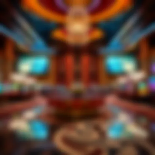 Luxurious casino lobby with elegant decor