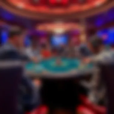 High-stakes poker table with players engaged