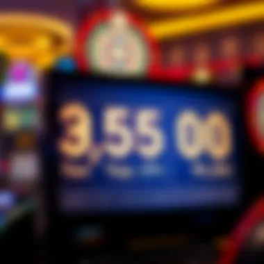 Payout percentages displayed on a casino screen