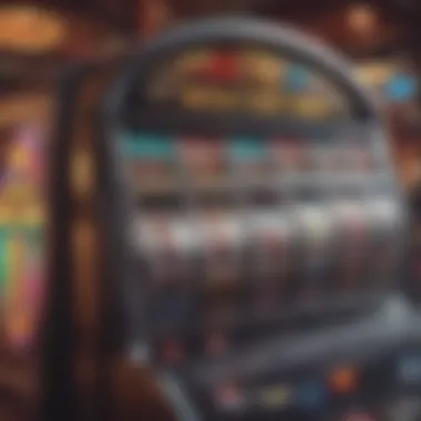 A slot machine with colorful reels and a jackpot sign